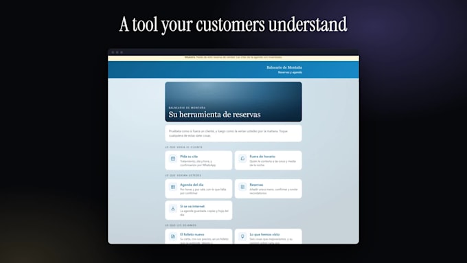 design a modern landing page for your business