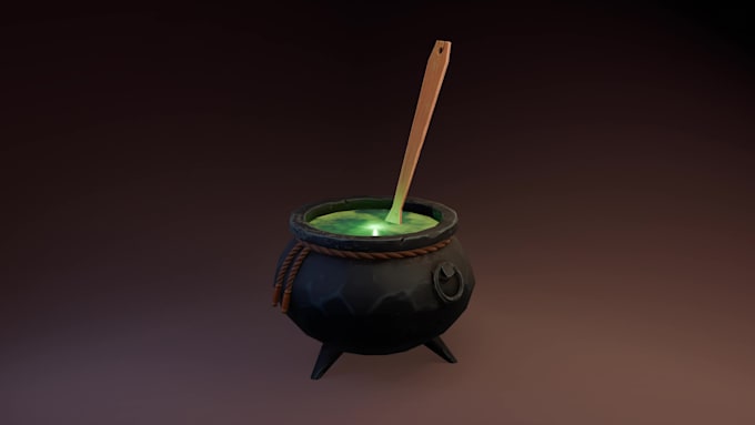 make semi realistic game props with styled textures