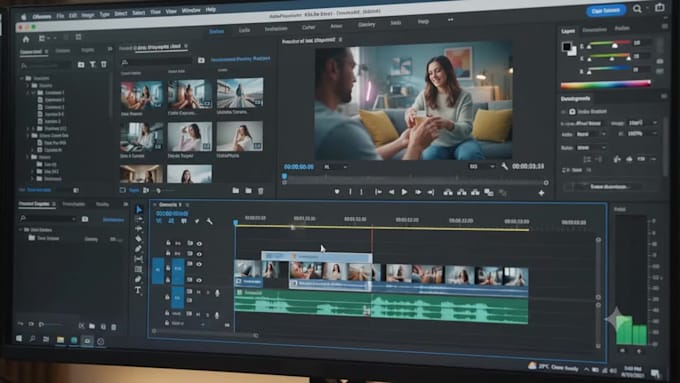 professional 4k video editting and photosop