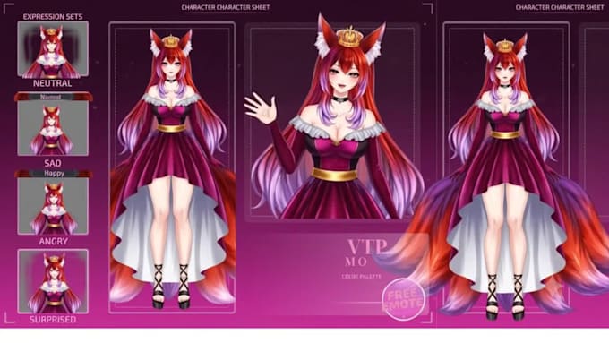 do live2d rigging, vtuber model, vtuber anime, vtuber avatar, vtuber chibi art