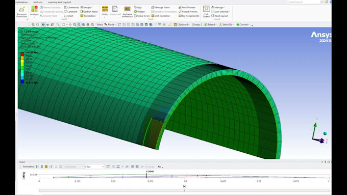 perform fea analysis using ansys, including linear and non linear analysis