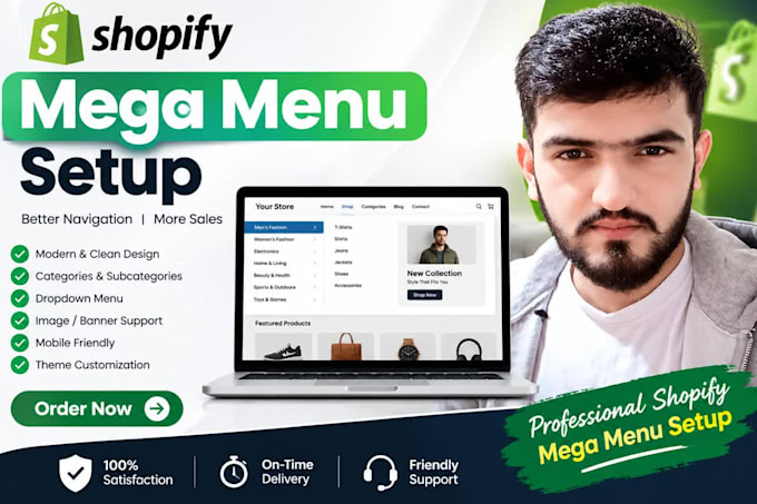 setup shopify mega menu