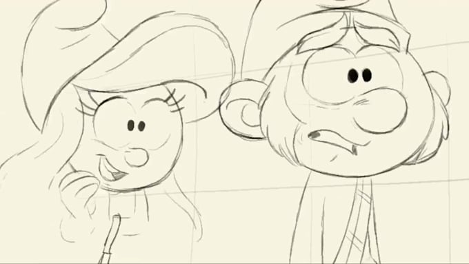 make 2d line art animation, pencil sketch, handdrawn animation, frame by frame