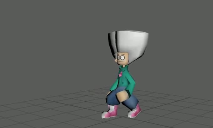 create low poly 3d character in ps1 psx n64 retro ps2 style low poly animation