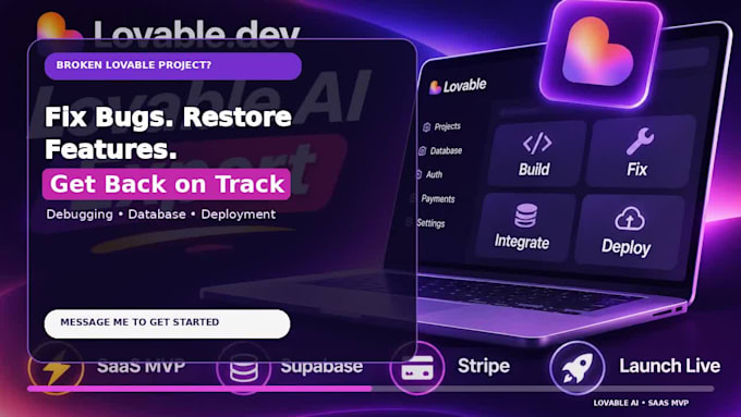 fix lovable ai app bugs, supabase errors and broken features