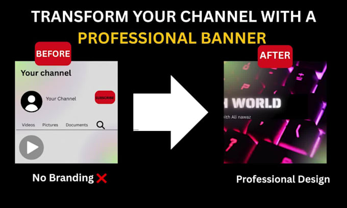 a professional youtube channel banner