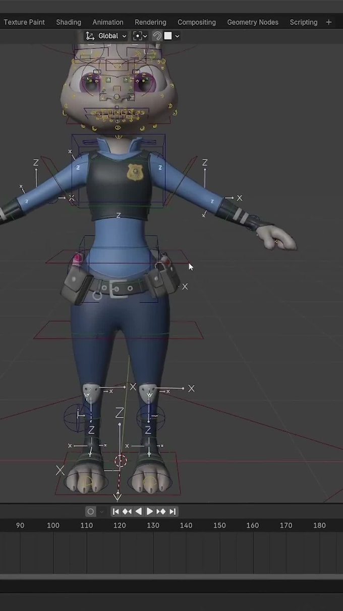 model and rig a 3d character with 52 arkit blendshape facial rigging lips sync