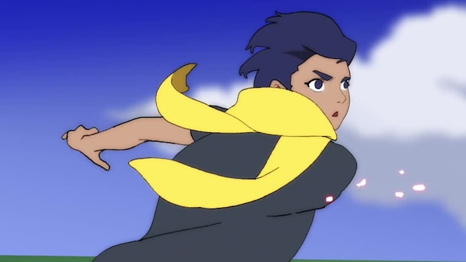 create anime style 2d gif animation