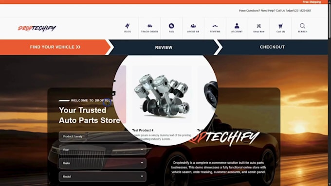 sell complete auto parts ecommerce website with admin panel