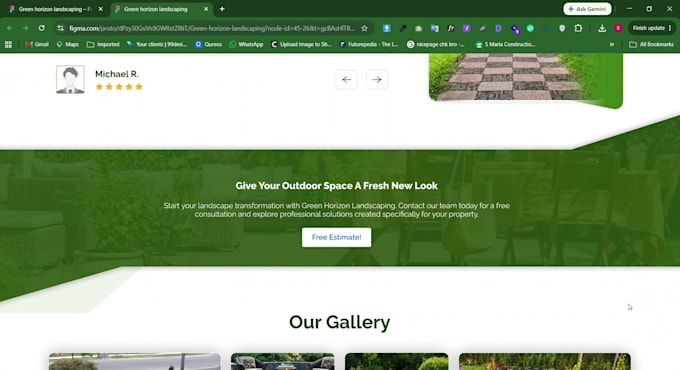 create modern website UI UX design in figma