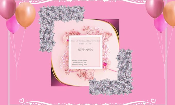 design an elegant digital wedding invitation card for you