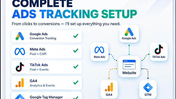 setup conversion tracking for google, meta and tiktok ads