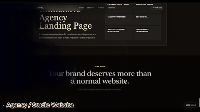 build a premium animated website with scroll effects