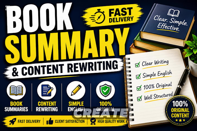 summarize books and rewrite content in simple english