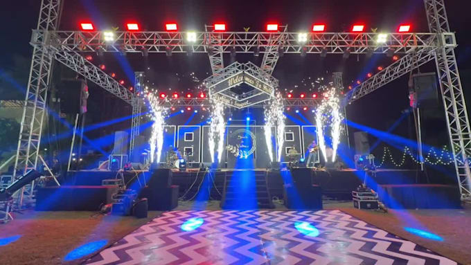design professional wedding stage and event stage led screen animation