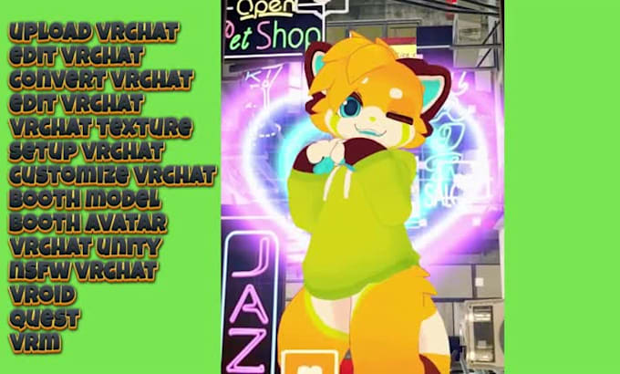 Upload, edit, convert vrchat avatar, booth model, vroid, quest, nsfw ...