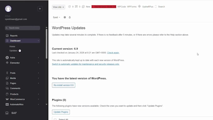 provide monthly wordpress website maintenance and support