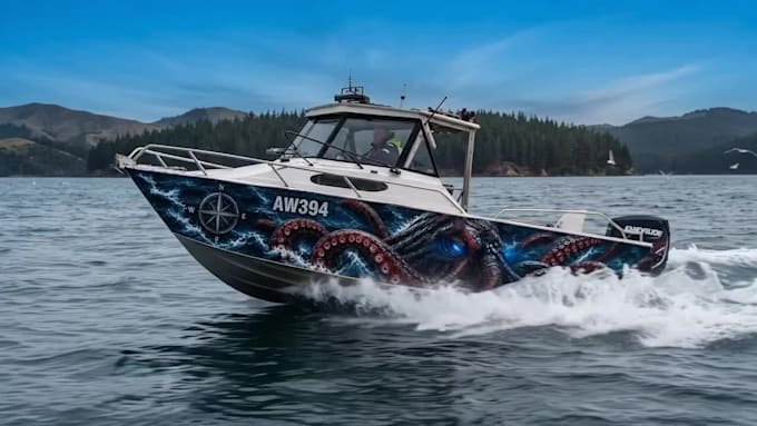 design a professional boat or yacht wrap and ai to vector
