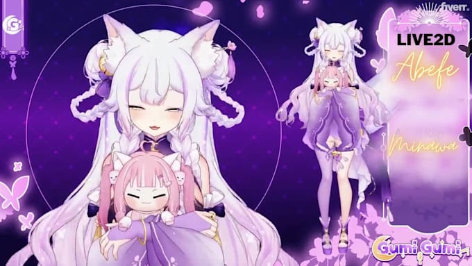 design and rig live 2d vtuber model, vtuber rigging, live2d vtuber,vrchat avatar