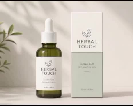 create packaging design for skincare brand with 3d mockup