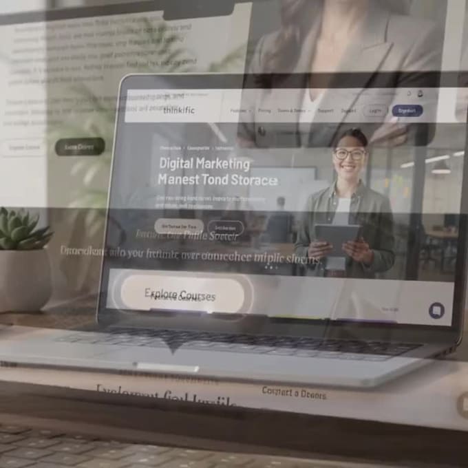 build your custom thinkific website and course pages