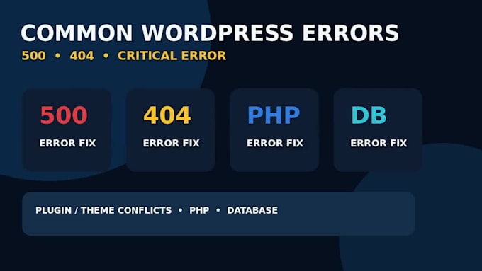 fix wordpress errors bugs and website issues