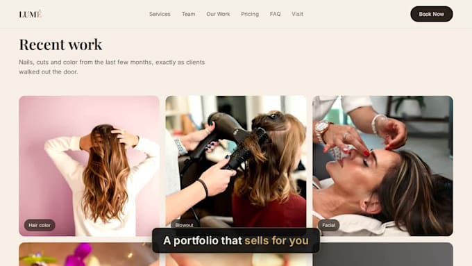 design and build a high converting landing page with a booking form