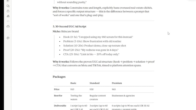 write viral short form scripts and custom ai prompts