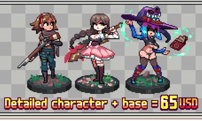 do pixel art animation, 2d sprite sheet, pixel art character design