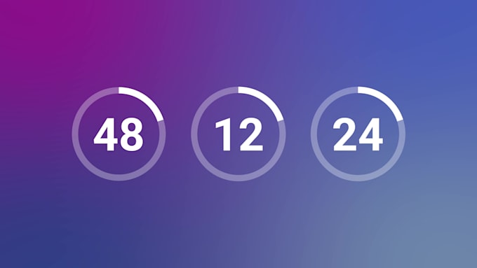 make custom countdown timer animation with alpha channel