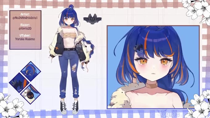 design and rig live 2d vtuber model, anime 2d vtuber model, streaming avatar