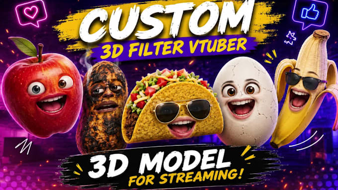 create a custom 3d vtuber snapchat lens studio ar filter for streaming and obs