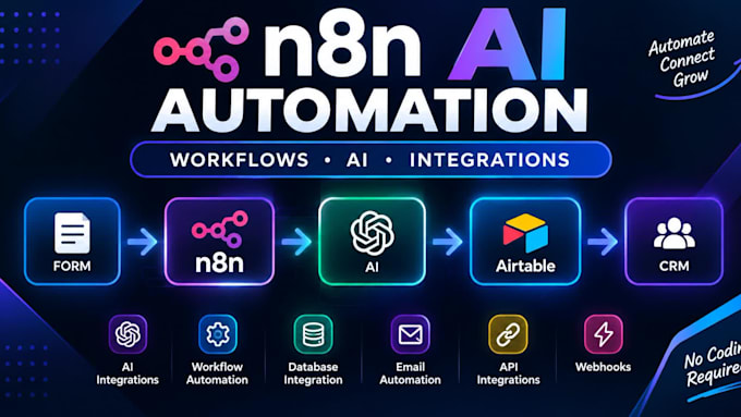 build n8n ai automation workflows and integrations