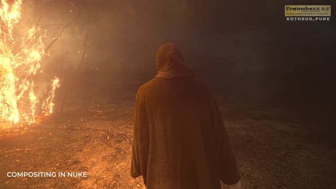 create fire and smoke explosion, 3d vfx animation, cgi compositing visual effect