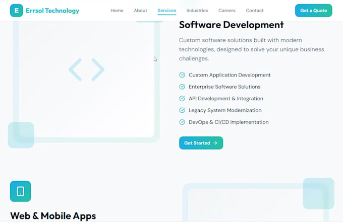 develop web app as a software developer