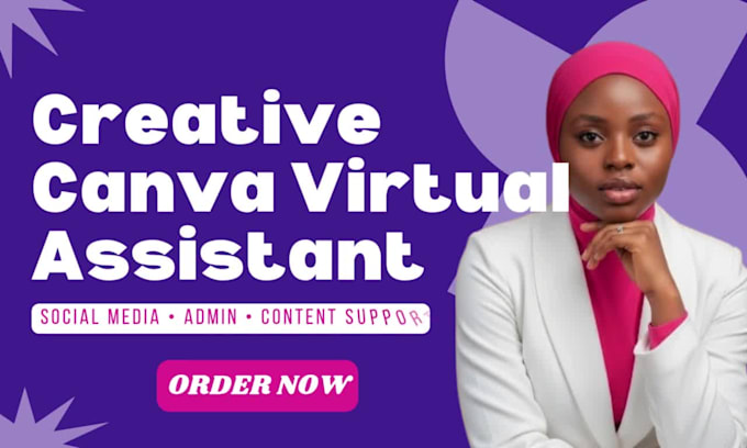 be your creative canva virtual assistant for social media and admin tasks