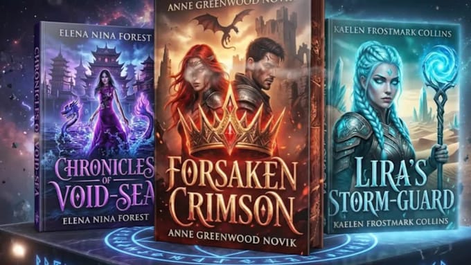 do book cover design, ebook, KDP, fantasy, sci fi, cover
