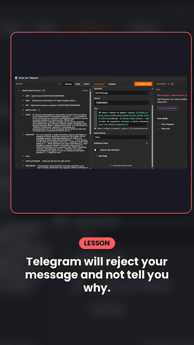 fix your broken whatsapp bot or n8n automation