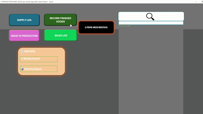 build an app like excel inventory system with automation