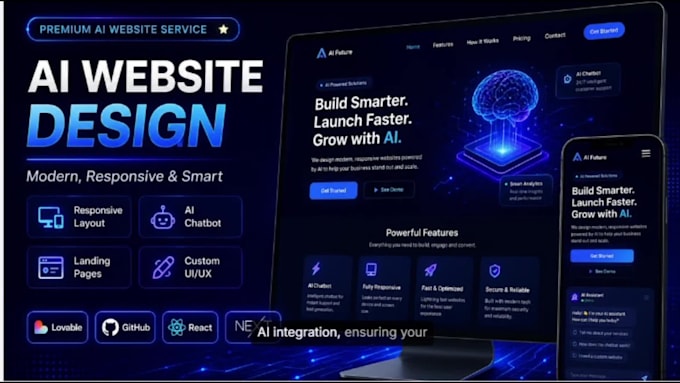 build ai website, ai saas app and ai chatbots