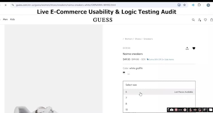 do website or app UI UX usability testing and QA audit