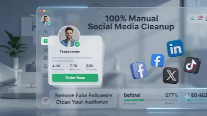 manually remove unwanted followers and clean up your social media posts