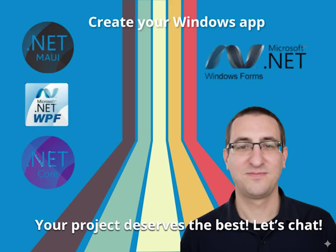 create a wpf, winforms, maui app for windows