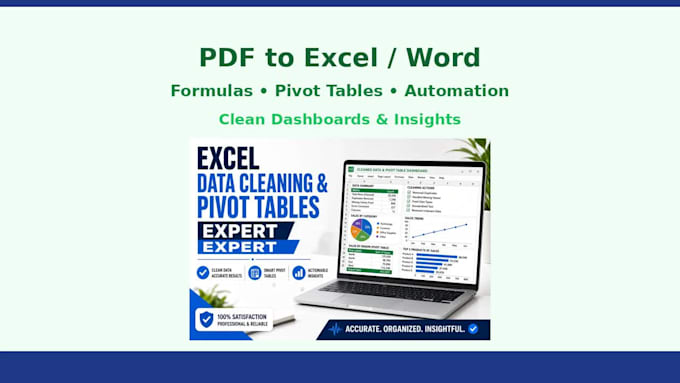 do excel data entry, data cleaning, and word document formatting
