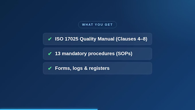 create iso 17025 documented quality management system for your lab