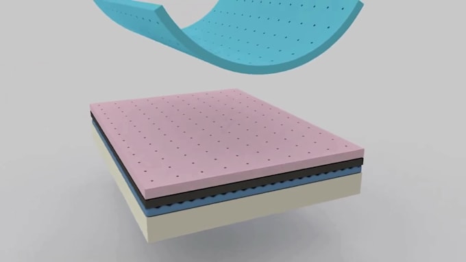 create 3d mattress animation, 3d mattress design, 3d mattress rendering,3d model