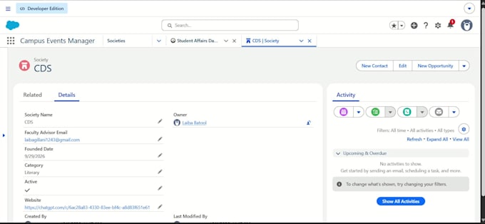customize your salesforce CRM and configure objects and flows