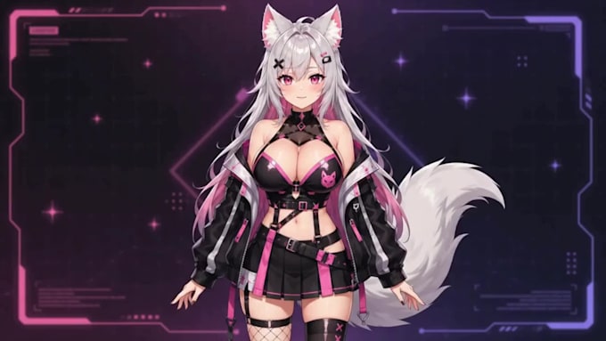 create live2d vtuber model and rig vtuber avatar vtuber model commission