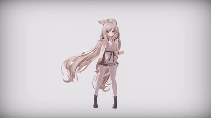 design, rig and convert vrchat avatar, vroid vrm model, vtuber commission, yuri