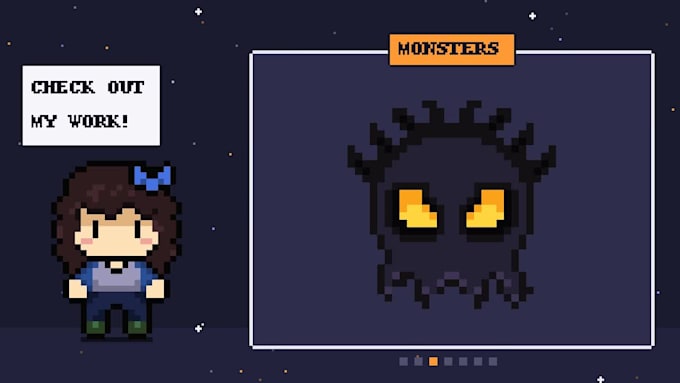 draw custom pixel art characters, sprites or avatars